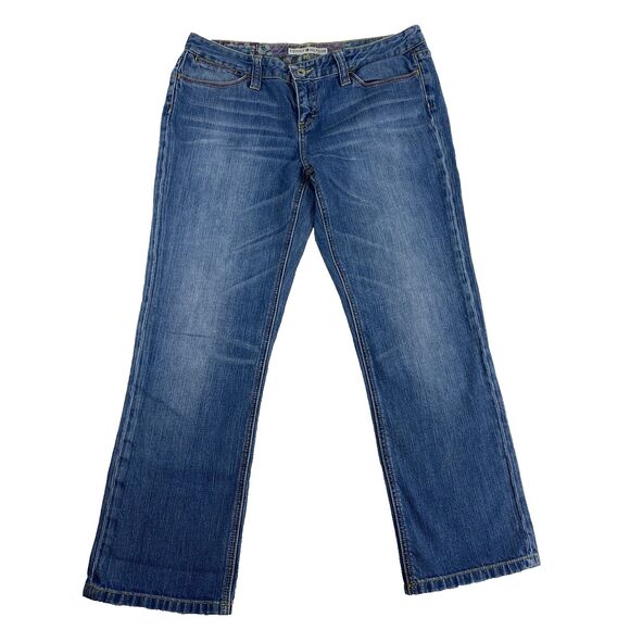 Tommy Hilfiger Womens 10 Floral Lined Jeans Loose Fit Straight Y2K Retro Denim - Picture 2 of 16